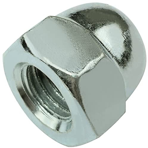 AERZETIX - C58271 - Lot de 10 - Écrous borgnes à chapeau M10 - hexagonaux 6 Pans - forme élevée creuse - filetage métrique femelle - en acier - couleur argent