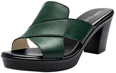 Allbestop Bottes Femme Compensées,Semelle Gel Talon Sandales Femme Talon Blanche Espadrille Femmes Claquette Piscine Chausson Chaussette Femme Mules Et Sabots Homme(Vert,39)