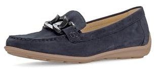 Gabor Damen Slipper, Frauen Slip On,Wechselfußbett,Moderate Mehrweite (G),schluepfschuhe,Loafer,College Schuhe,Blue (Uni),38 EU / 5 UK