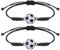 BIRLOZA 2 Stück Fußball Armband Kinder Sport Armbänder Verstellbares Gewebte Freundschaftsarmband Metall Fußball Charm Armbänder für Teenager Erwachsene Mädchen Jungen