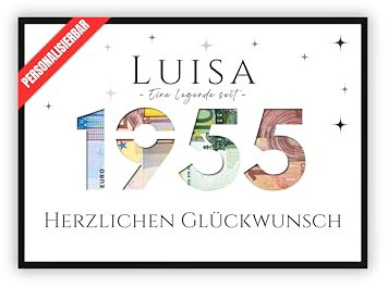 dockyardos® Geldgeschenk zum 70. Geburtstag | Mit Jahreszahl personalisierbar | Geschenkidee für Jungen & Mädchen sowie Männer & Frauen | Originell und kreativ Geld verschenken