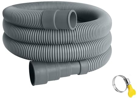 Taicols Zusammenklappbares Wohnwagen Abflussrohr, Ablaufschlauch Waschmaschine, Abwasserschlauch Verlängerung mit verstellbarem Adapter, Ablaufschlauch Verlängerung für Waschmaschine, Wohnmobil (2m)