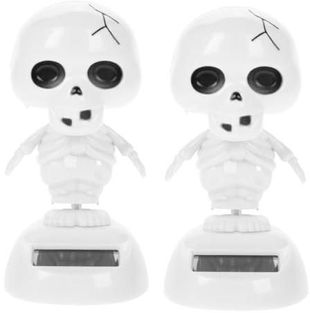 IMIKEYA 2pièces Décoration Solaire Halloween Squelette Danseur Ornements Voiture Table Intérieur