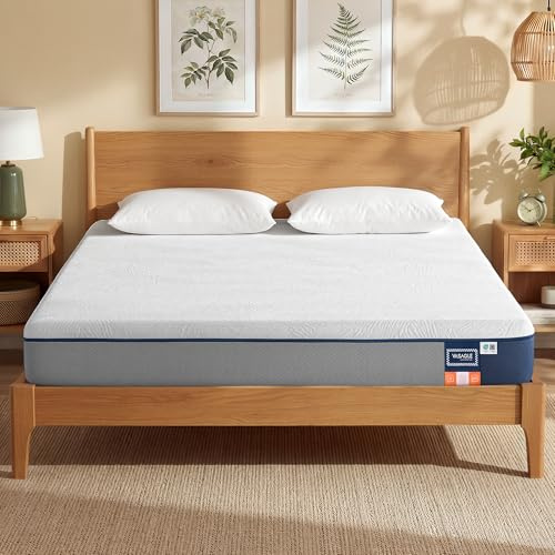 VASAGLE Matelas 140x190 Épaisseur 20 cm,Matelas en Mousse à Mémoire de Forme RMZ123QZ01