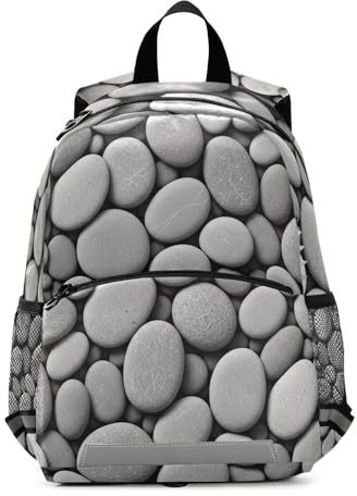 RPLIFE Mochila minimalista gris piedra para niños pequeños con correa, mochila escolar para niños, mini mochilas de jardín de infantes, 3-6 años, mediana