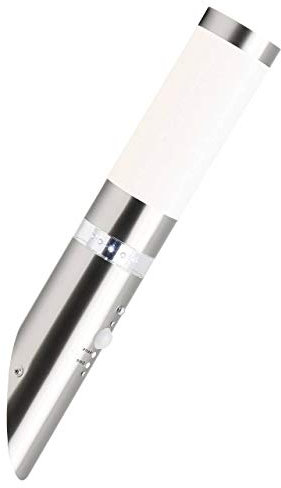 Brilliant lampada Bole esterno parete torcia sensore di movimento acciaio inossidabile | 1 x A60, E27, 60W, adatto per lampade standard (non incluse) | Scala da A ++ a E | Classe di protezione IP: 44