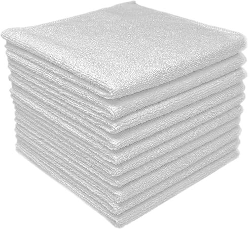 SBS - Paño de microfibra (microfibra, 30 x 30 cm), color blanco