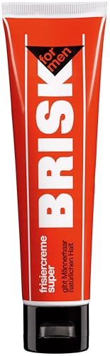 BRISK | Frisiercreme super | Die Styling-Creme für Männer | Natürlicher Halt aus der Tube | Der Klassiker der 50er Jahre | Fixiert & pflegt | 100ML