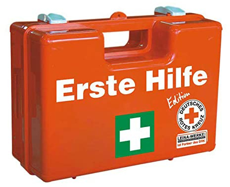 LEINA-WERKE 82106 Erste Hilfe-Koffer MULTI mit Inhalt: DIN 13169 orange - grün/weiß/schwarz, 1 Stk.