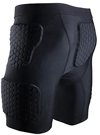 Minimal Su Herren Snowboard Butt Pads Kurze Hosen Gepolsterte Basketball Kompressionsstrumpfhose Baseball Gepolsterte Shorts Aber Pads Schwarz L.