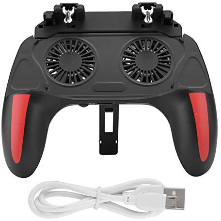 Sxhlseller Manette de jeu Mobile Double Ventilateurs de Refroidissement Manette de jeu de Téléphone Portable avec Batterie 2500mAh / 5000mAh(5000 mah)