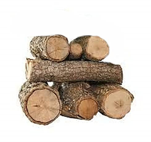 Mugar- Leña para Chimenea, Estufa o Barbacoa. Leña de Encina Tronco de leña Mediano Especial para Chimeneas, barbacoas o Estufas (Caja 30 kgs)