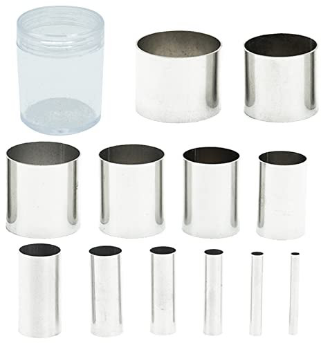 12PCS Emporte Piece Rond Cercle Patisserie Emporte pièces Cuisine pour Biscuits Pâtes à Sucre Gâteaux Emporte Piece Biscuit Cookie Cutter