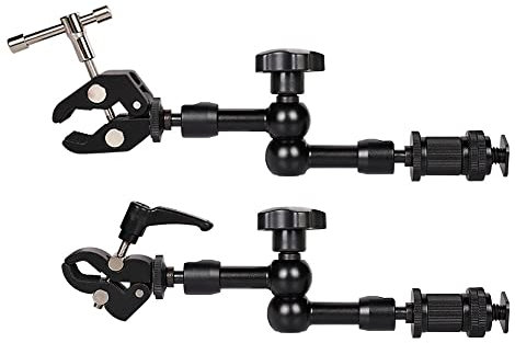 WANGCL 11 inch Magic Arm Adjustable Friction Arm with 1/4-inch Thread Screw for Flash, LED Light, Microphone, Monitor