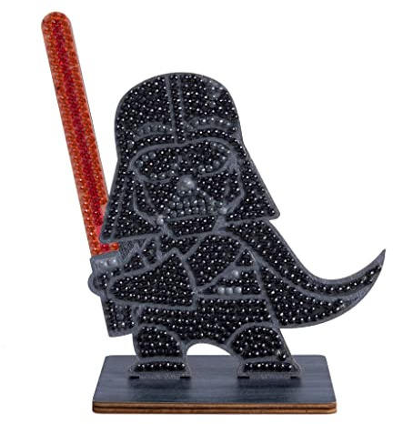 Crystal Art - Kit Figurine à Diamanter - Activité Manuelle de Création et Ludique - Adulte et Enfant - Décoration Scintillante aux Couleurs Assorties - Star Wars - Dark Vador