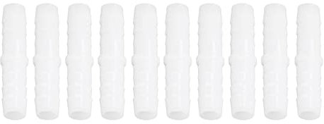 Yctze Conector de manguera de 12 mm, 10 unidades, de plástico, recto, isósceles, con rebaba, pieza de conexión