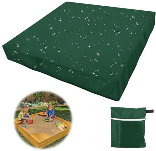 Sandkasten Abdeckung 150x150cm, Abdeckung Sandkasten, Sandkastenabdeckung, Abdeckung für Sandkasten, Sandkastenplane mit Kordelzug,Schutzhülle für Sandkasten,Abdeckplane Sandkastenabdeckung Plane,Grün
