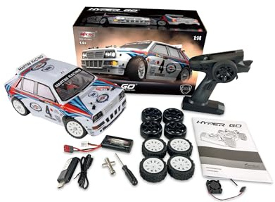 Amewi Hyper Go Lancia Delta HF Integrale Rallye/Drift 4WD RC telecomando 1:14 RTR bianco