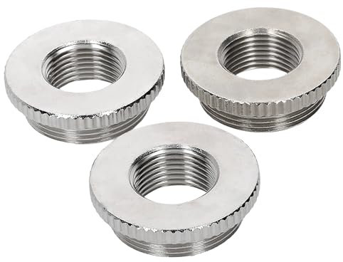 Kalitec D6732203 Reducción moleteada de latón M32/M20, 3 unidades, reductor de rosca, rosca interior M20, rosca exterior I M32, IP68