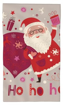 HDTVTV Weihnachtsmann， Strapazierfähiges Waschlappen-Handtuch, Reise-Waschhandtuch, 40 x 70 cm