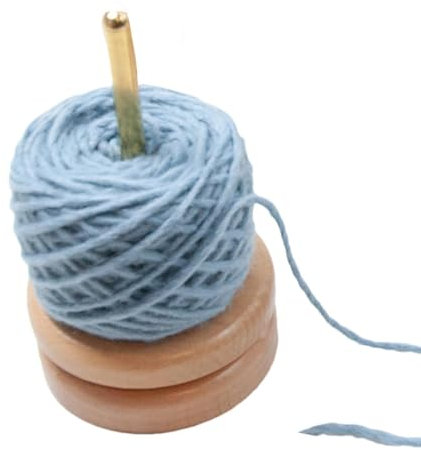 Ullnystan för stickning | trådrulle stöd boll brosch sömnad arrangör, trä virkad trådhållare, broderi trådkrok tillbehör
