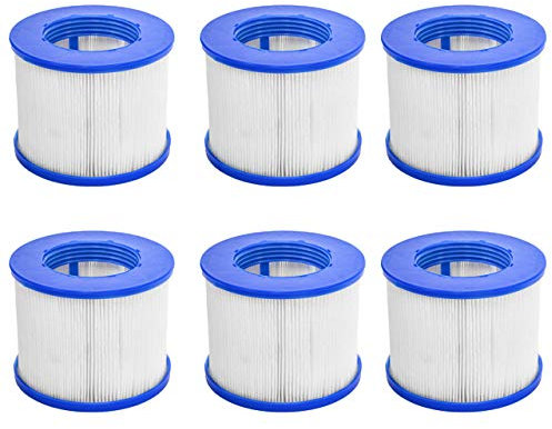 CosySpa Hot Tub Replacement Filters | Standard or Screw-In [Pack of 1, 6 or 12] Water Filter for Spa Maintenance - Compatible with a Range of Hot Tub Systems (Screw In, Pack of 6)
