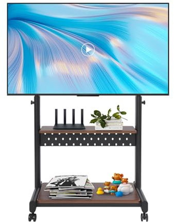 TV Lift - Lit électrique - Avec élévateur TV - Commode TV - Convient pour téléviseurs de 43 à 86 - Hauteur réglable - Robuste et mobile - Noir