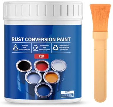 Ldabrye Pintura convertidora de óxido de metal resistente a la intemperie de 300 g con múltiples opciones de color, a base de agua para superficies de larga duración, protección contra óxido, pintura