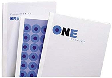 GBC IB370151 Thermobindemappe Thermabind Standard, Klarsichtfolie/Karton, 50 mm, 50 Stück, weiß