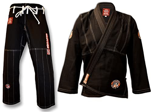 ROLL HARD BRAND Brazilian Jiu Jitsu Kimonos - Black (A7)