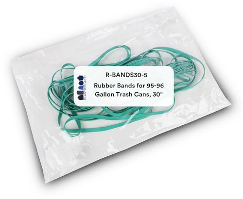 Plasticplace Rubber Bands for 95-96 Gallon Trash Cans, 30, 5 Count