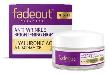 Fade Out Advanced+ Age Protection Even Skin Tone Night Cream - Natural Brightening Cream With Hyaluronic Acid, Rosehip Seed Oil and Sacha Inch Oil - 50ml
