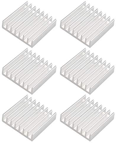 Futheda 6 st kylfläns aluminium kylkit aluminium kylfläns kylare för WiFi-routrar utan termisk tejp 22 x 22 x 6 mm