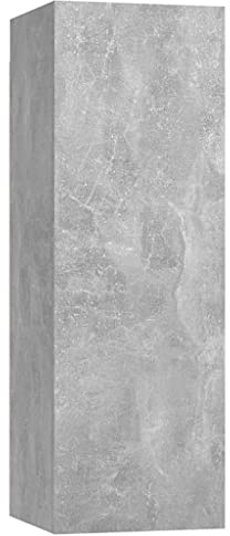 vidaXL Mueble para TV Colgante Soporte Armario Aparador Estante Salón Sala de Estar Decoración de Madera Contrachapada Gris Hormigón 30,5x30x90 cm