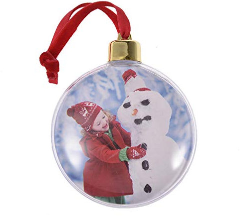 Merting Weihnachtener, 5 Pcs Set Transparente Weihnachtsbaum-Kugel Für Ihre Fotos, Weihnachtskugel Personalisiert, Foto, Perfekte Geschenkidee Als Personalisierte Weihnachtsdeko