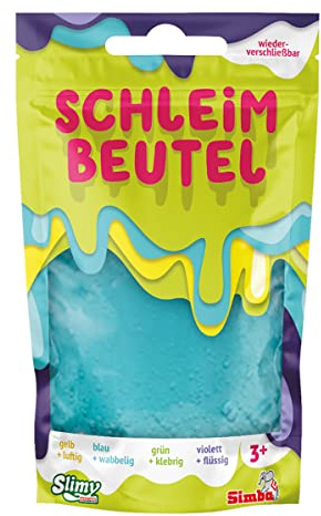 Simba 105956123 – Sac à Slime, 4 Assortis, Un Seul Article est livré, Un Seul Article est livré, Quatre Types de Slime différents, 90 g, refermable, Anti-Stress, à partir de 3 Ans