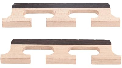 2Pcs HA02 Banjo Bridge, Premium Rosewood Replacement Bridge with CNC Precision Craftsmanship, 5-String Banjo Accessories