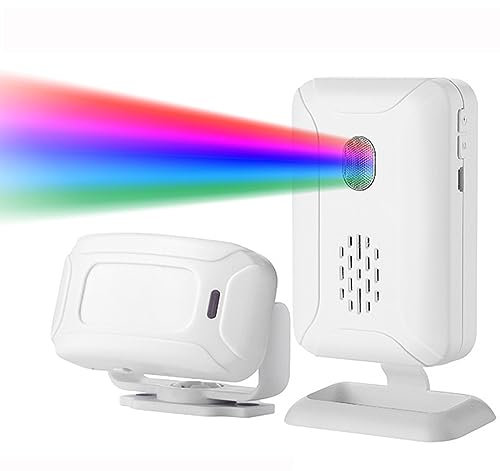 Meichoon Allarme Sensore di Movimento Senza Fili Sistema di Allarme di Sicurezza Domestica Campanello per Porta Anteriore Ingresso alla Stanza Interna Cassetta Postale con 1 Sensore e 1 Ricevitore