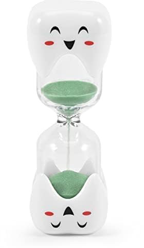 TeacherFav 2-Minuten-Zahnbürsten-Sanduhr für Kinder – einzelne große Smiley-Sanduhr