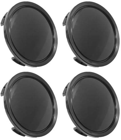 NHBETYS 4 tapas de buje para tapacubos de 75 mm, tapas de buje de llanta, tapas de buje ABS, tapas de llantas, tapas de buje de rueda, tapas de repuesto (negro)