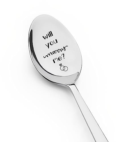 Cucchiaio con scritta Will You Marry Me, regalo per lui fidanzato da fidanzata I Love You Regali per sua moglie, marito, anniversario, regalo di compleanno per uomini, regalo felice per coppie,