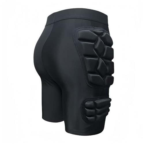 Topeter - Pantaloncini da Portiere con Protezione, Sottomutande Imbottite per Portiere da Calcio, Pantaloncini da Portiere a Compressione con Scivolamento, Nero , XXL