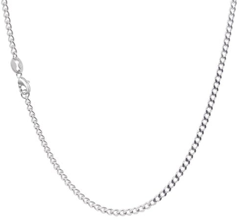 XUEBAIFU Silberkette Damen Silber 925 Halskette Panzerkette Kette Damen Herren 2mm Breite 45cm Länge