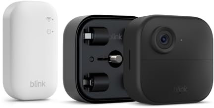 Blink camera (Outdoor 4) + Battery Extension Pack | Wireless HD smart security camera, four-year battery life, enhanced motion detection, works with Alexa | 1 camera system | IP65