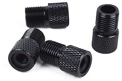 Toddmomy Adaptateur De Valve Vélo Alliage Aluminium Noir Convertisseur De Style à Américain pour Connecteur Durable pour Gonfleur De Pneu