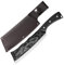 BleezeBlessz Couteau de chef tranchant, couteau de cuisine, couteau viking, en acier au carbone avec manche en bois ergonomique, longueur de la lame 20 cm, couteau à barbecue, couteau d'extérieur