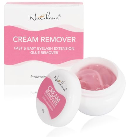 Natuhana Remover Extension Ciglia Cream,Rapida Rimuovi Colla Bassa Irritazione Rimozione Della per Adesivo 10g
