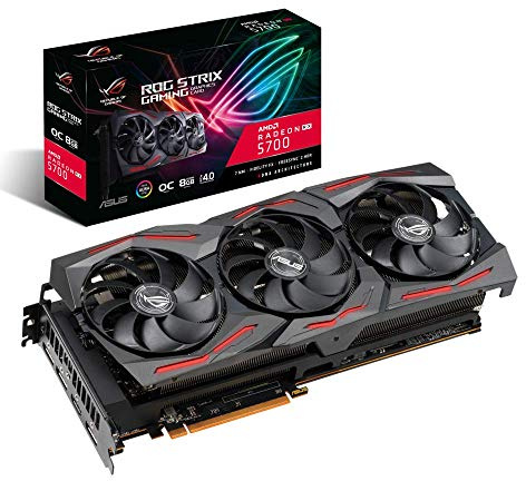 ASUS ROG Strix Radeon RX 5700 OC Gaming Grafikkarte (8GB GDDR6, PCIe 4.0, Aura Sync, Radeon FreeSync, HDMI, DisplayPort)