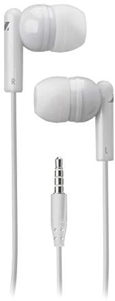 MUSIC HERO SBS Écouteurs stéréo avec câble Jack 3,5 mm de 1,2 m, avec Microphone intégré et Bouton pour réponse/Fin d'appel, Blanc