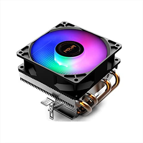 Noua Haku RGB Kühlkörper TDP 280W Low Profile 4 Heatpipe für CPU Intel i7/i5/i3 Socket 1700 1200 775 1150 1151 1155 1156 1366 AMD AM3 AM4 Cooler Cooling Fan 1800RPM 90mm RGB Rainbow Auto